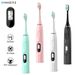 Osseni LCD Screen Sonic Electric Toothbrushes for Adults Kids Smart Timer Rechargeable Whitening Toothbrush IPX7 Waterproof_voghion.com