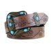 Bohemian Western Turquoise Belt For Women - Vintage Cowgirl Leather Waistband With Silver Conchos_voghion.com