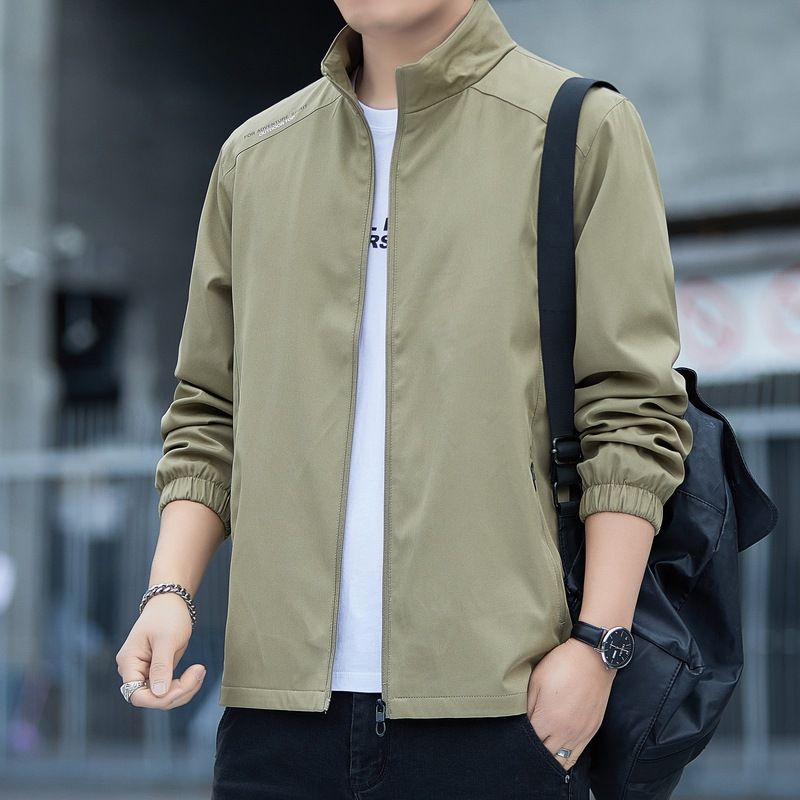 CT New Jacket Business Men's Coat Spring Autumn Trend Simple Style Stand Collar_voghion.com