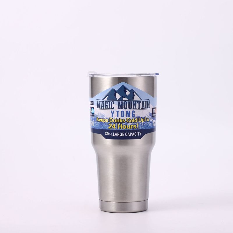 304 Stainless Steel Ice Cup Thickened 30oz Couple Cup With Straw Cup Portable Insulated Coffee Cup_voghion.com