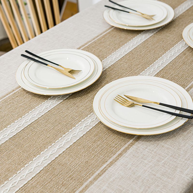 Scandinavische gestreepte tafelloper met kwastjes - Premium polyester eettafelhoes voor moderne woningen (meerdere maten)_voghion.com