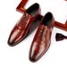 Chaussures de ville Oxford en cuir pour homme WalkPrime, collection printemps 2024, style brogue sculpté, style derby, élégantes et raffinées, fabriquées à la main et polies._voghion.com