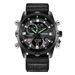Men's Sport Watch With Nylon Strap - Dual Display Analog & Digital, Multifunctional With Calendar, Alarm, GMT, And Luminous Feature_voghion.com