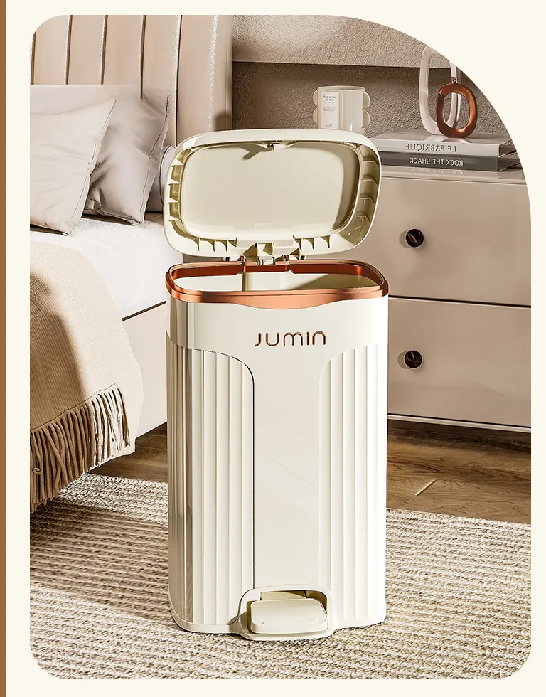 Home Flip Rash Can, Living Room, Kichen, Bahroom, Ligh Luxury, Foo Pedal Syle Paper Baske, Silen And Slow_voghion.com