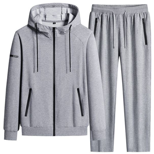 Herren-Set aus Baumwoll-Kapuzenpullover und Jogginghose – modische Freizeitsportbekleidung für Laufen und Outdoor-Aktivitäten_voghion.com