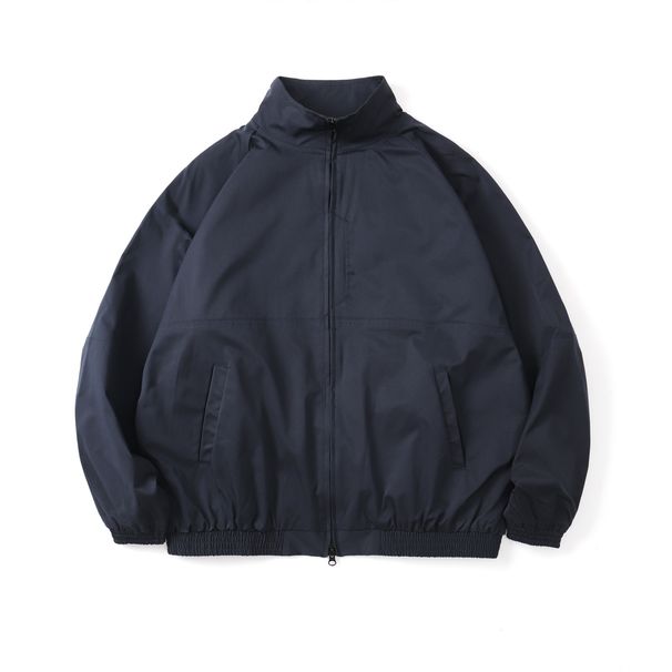 Veste de cyclisme pour homme enduite de téflon – Coupe-vent imperméable à col montant, vêtement d'extérieur d'entraînement respirant en polyester_voghion.com