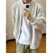 Men's Retro Zip-Up Knit Sweater With Stand Collar, Oversized Fit, Warm Winter Pullover, Casual Streetwear For Teens & Adults_voghion.com