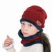 Winter-Strickmütze und Schal-Set für Kinder – mit Fleece gefütterte, warme Beanie mit Ohrenklappen für Jungen und Mädchen, weiches Acrylgarn, Outdoor-Zubehör für kaltes Wetter_voghion.com