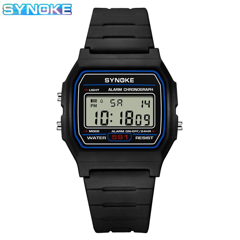 Retro Digital Sports Watch For Men And Women - Lightweight Square Design, 30M Waterproof, PU Strap, Multiple Color Options Small Square Spot_voghion.com