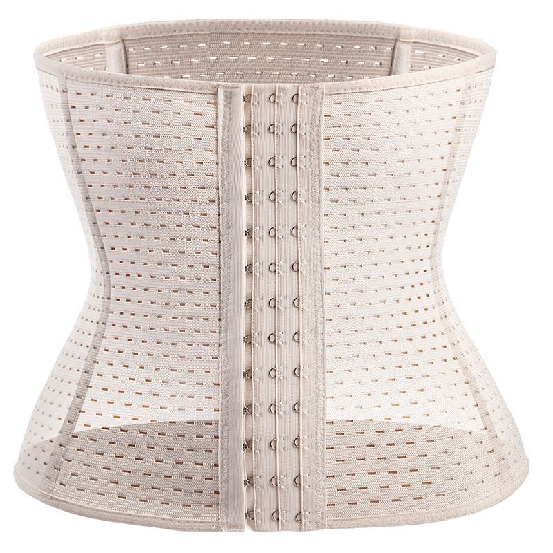 3-Reihig Bauchgurt mat 13 Knäppercher fir Fraen, huel Bauchgurt fir Training a Fitness no der Gebuert, Tailleformung, Tailleclip_voghion.com