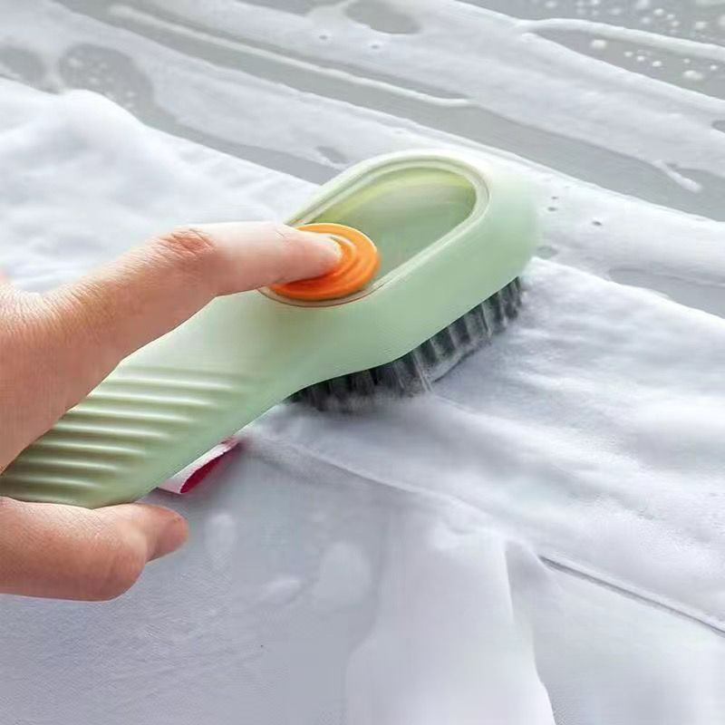 Laundry Soft Bristle Household Multi-Functional Cleaning Liquid-Infused Shoe Brush_voghion.com