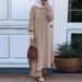 Muslim Arabic Style Two-Piece Set Spring Autumn New Women's Long Sleeve Shirt And Pants Fashion Casual Suit_voghion.com
