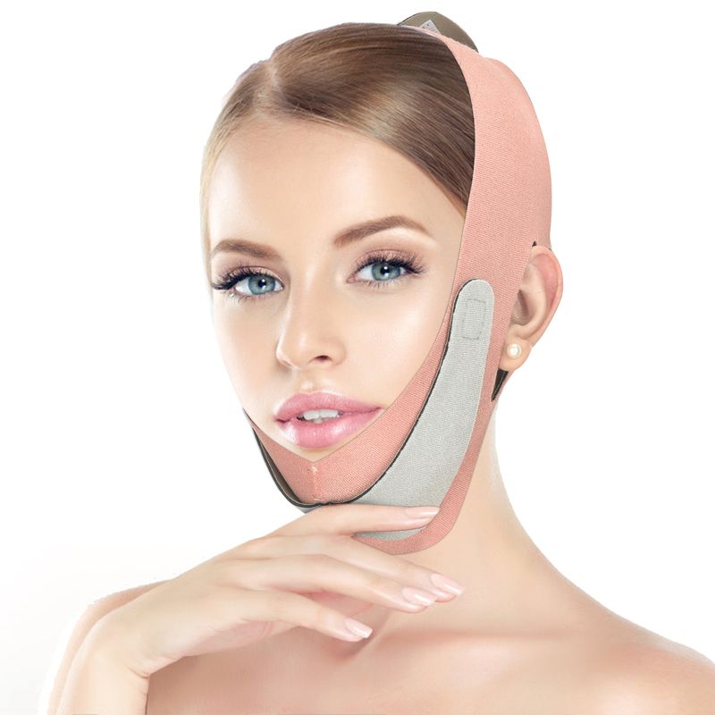 Slimming Elastic Face Bandage V-Shaper Women Double Chin V Line Cheek Lift Up Belt Facial Massage Strap Sk_voghion.com