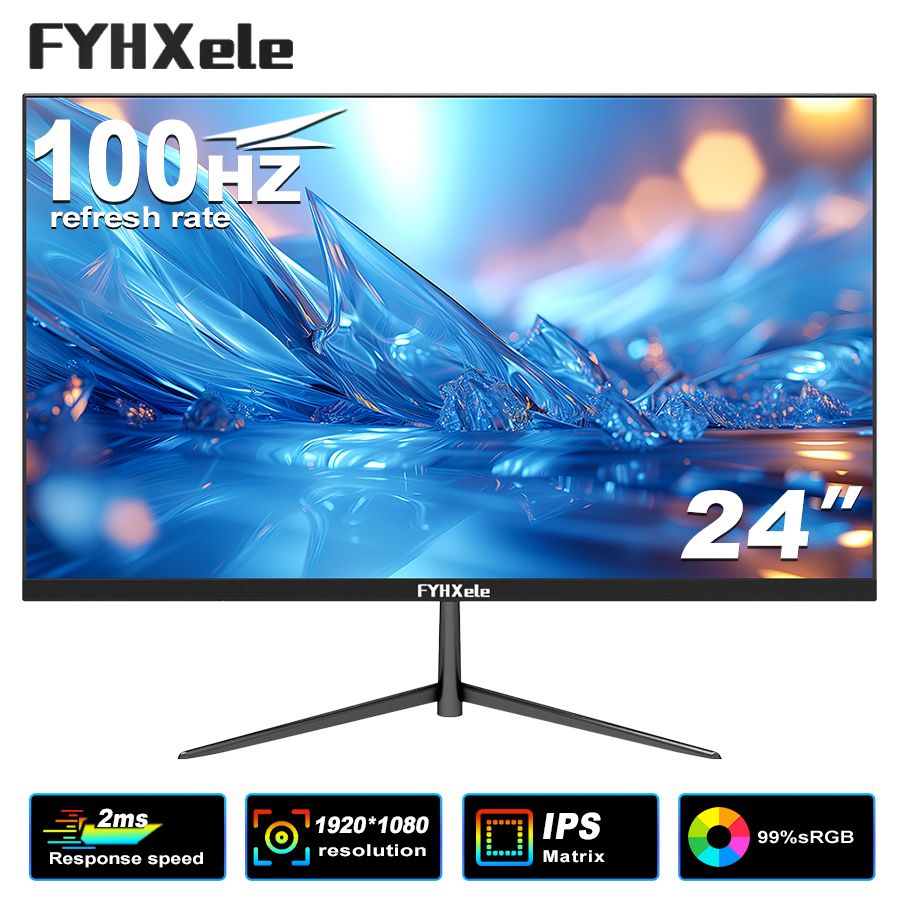 24Inch 100Hz Gaming Monitor 1080P Desktop Display 2ms Response Time Eye Care Screen LCD Supports HDR G-Sync VESA_voghion.com