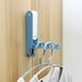 4Pcs Indoor Self Adhesive Laundry Hanger Drying Rotatable Hook Stand Home Organizer Portable Wall Stick Clothes Hanger Storage Rack_voghion.com