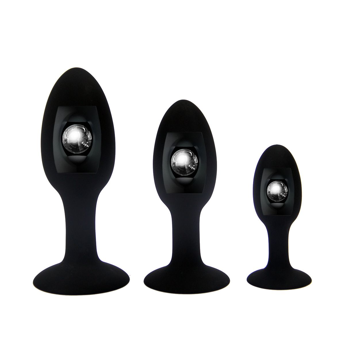 2,8 cm, 3,7 cm, 4,3 cm, herr- och damers analplugg, prostatamassageapparat, silikon, stålkula, rörlig rygg, sexprodukt S_voghion.com