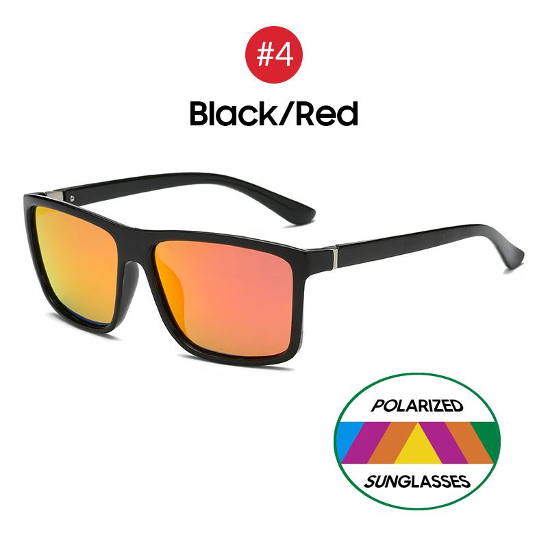 Modische, rechteckige, polarisierte Vivibee-Sonnenbrille für Herren, polarisierte rote Gläser, Vintage-Sonnenbrille für Damen, UV400, trendige Brillen_voghion.com