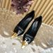 High End Black Patent Leather Metal Toe High Heels For Women 2024 New Slim Heel Pointed Shallow Mouth Single Shoe Sexy_voghion.com