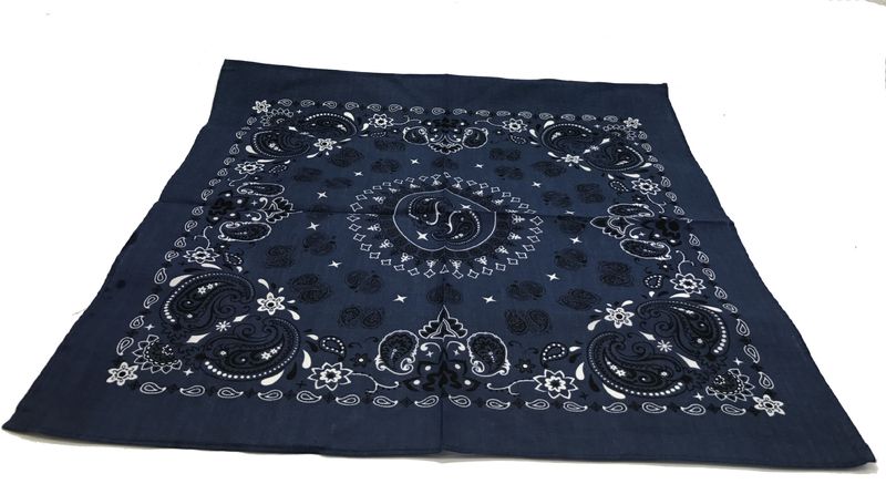 Factory direct sales 54cm pure cotton cashew flower square scarf outdoor sports hiphop trendy cotton headscarf in stock_voghion.com