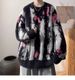 American Mohair Trendy Brand Boys Sweater Fashionable Winter Tie-dye New Sweater Jacket Lazy Loose Knitted Sweater_voghion.com