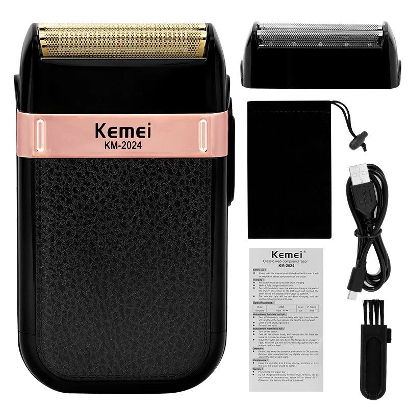 Clipper Elektrisk Barbermaskin Herrebarberhøvel Skjeggtrimmer Barbermaskin For Menn Bærbar Barberingsmaskin Hårklipper Ansiktsepilator_voghion.com