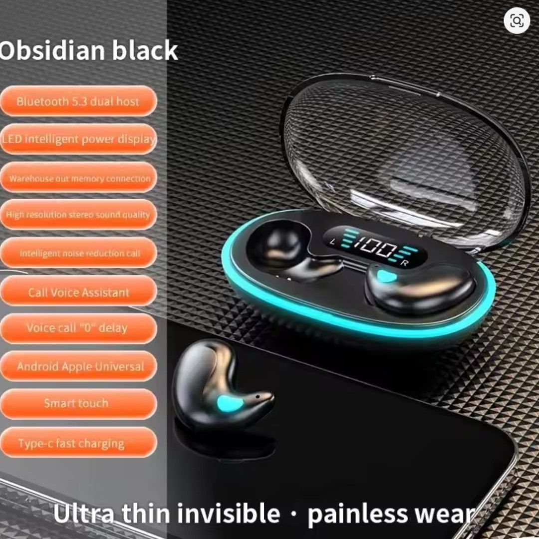 Écouteurs Bluetooth sans fil, invisibles, antibruit, TWS_voghion.com