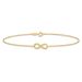 14K Polished Infinity With 1in Ext. Anklet_voghion.com
