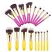 9 stk rejse makeup børster sæt gule eller lyserøde kort håndtag Powder Blush Lip Brush Set Beauty Makeup Tools_voghion.com
