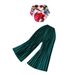 Women's Clothing fashion suit for women, summer printed top + loose pleated wide-leg trousers_voghion.com