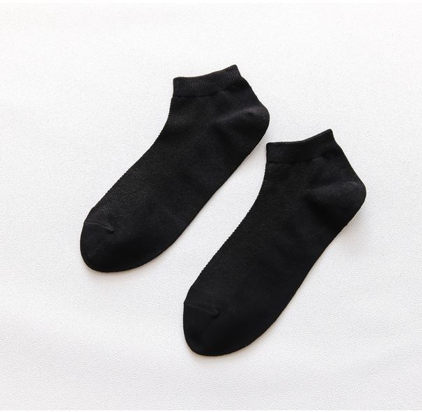 2025d 【Traspiranti e resistenti agli odori】 Calzini da uomo corti in cotone sottile a tinta unita, modello barca a rete estiva 2025_voghion.com