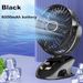 USB-aufladbarer tragbarer Clip-Ventilator, 6000 mAh, kabelloser elektrischer Ventilator, starker Wind, 5 Geschwindigkeiten, Tisch-/Desktop-Ventilator für das Büro im Freien_voghion.com