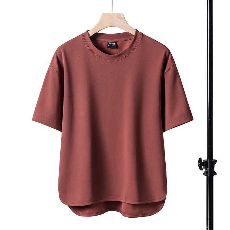Unschlagbare Qualität Herren Französisch Stil Western-Stil Casual Fashion High Street Trend T-Shirt High-End Slimming Loose Oversized Short_voghion.com