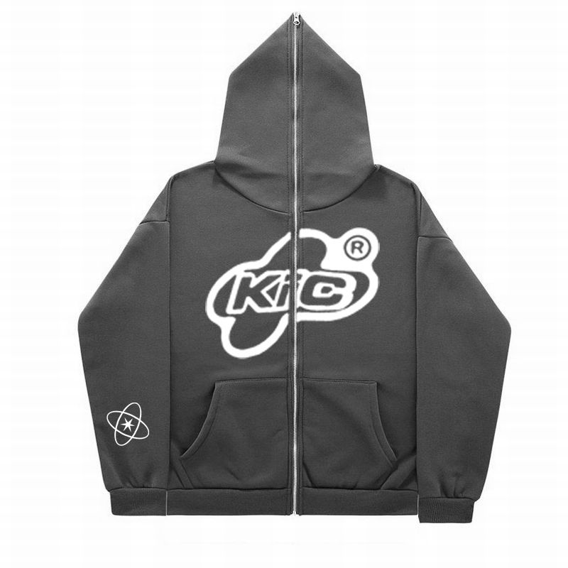 Herrenbekleidung Retro-Jacke mit durchgehendem Reißverschluss, lässige Straßenkleidung_voghion.com