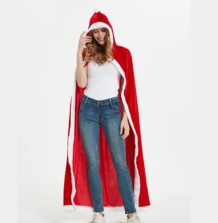 Christmas costumes adult Christmas cape cape Little Red Riding Hood Christmas cape children's party stage costumes_voghion.com