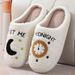 Woman Plush Open-Toe Summer Autumn Outdoor Indoor Comfortable Warm Machine Washable Memory Foam Indoor Shoes_voghion.com