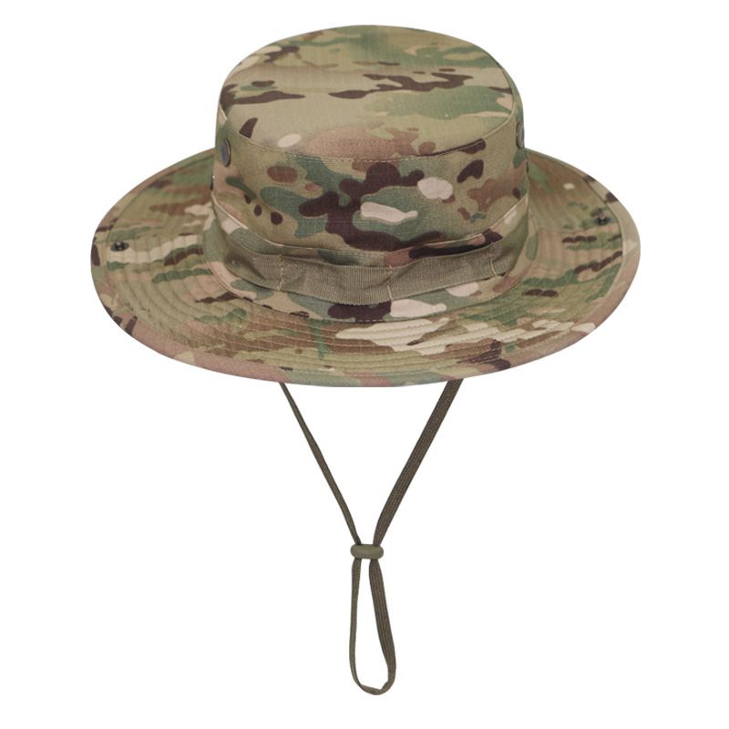 Outdoor Camping Camouflage Tactical Beni Hat Set Multifunctional Outdoor Fishing Hat Bucket Hat Sun Protection Breathable Round Brim Hat For Men_voghion.com