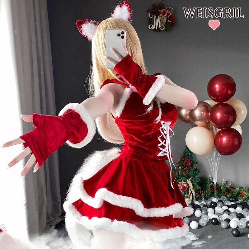 Roupas para mulheres adultas coelhinha COS atmosfera de boate traje de apresentação de Natal_voghion.com