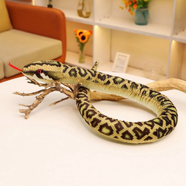 Large Plush Snake Realistic Toy For Kids Soft And Cuddly 120cm Pp Cotton Animal Stuffed_voghion.com