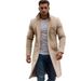 Suit collar men's autumn and winter new mid to long single breasted woolen coat_voghion.com