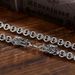 Style Vintage Dragon Head Necklace For Men, Bold Bold, Antique Silver Plated, Interlocking Cuban Chain, Unique And Men, , Plated, Chain,_voghion.com