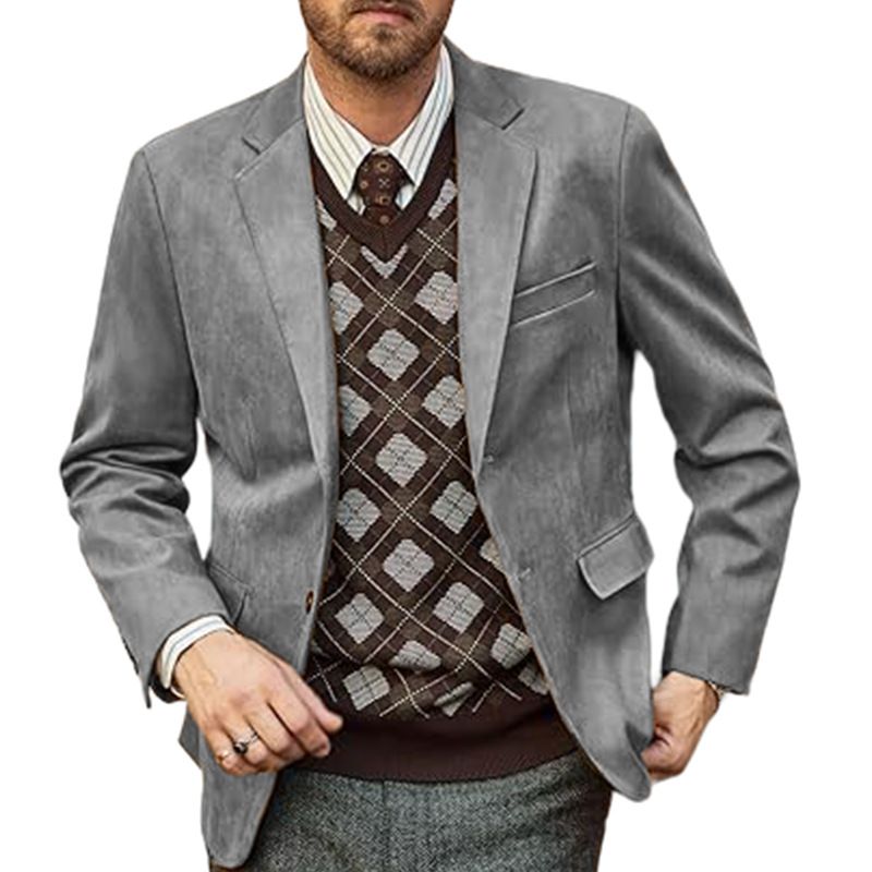 2024 European Version New Casual Men's Suit Fashionable Plus Size Jacket From Japan And South Korea_voghion.com