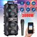 3000W Portable Bluetooth Party Speaker Sub Woofer Heavy Bass Sound System & Mic_voghion.com