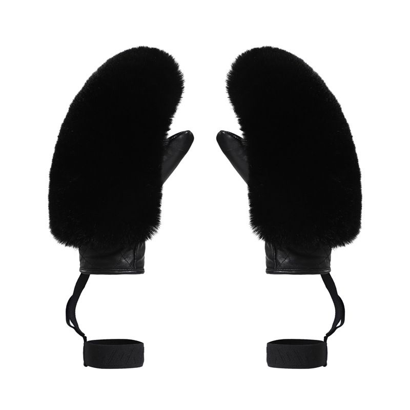 Winter New Women, Windproof, Cold-Proof, Warm, Fleece-Lined, Plush Ski Gloves For Ladies_voghion.com