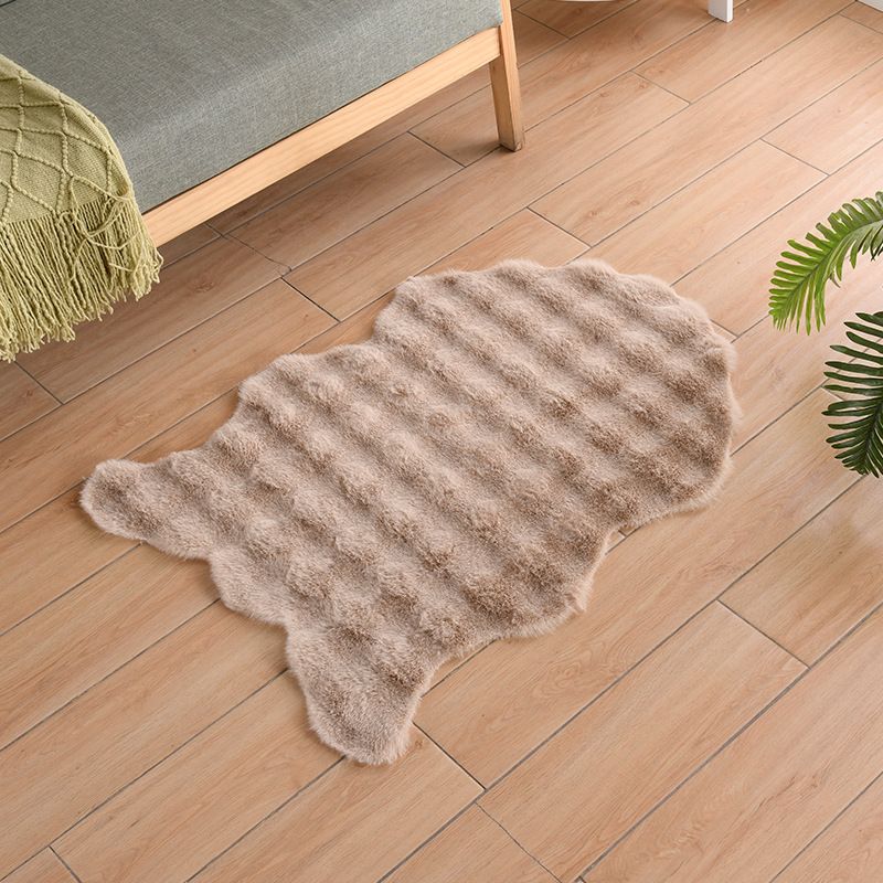 Tappeto in velluto a bolle di poliestere dalla forma irregolare - Tappetino per soggiorno, camera da letto e cameretta dei bambini (diversi colori e dimensioni, antiscivolo, stile nordico)_voghion.com