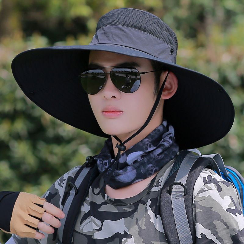 Sombrero de ala ancha unisex para el sol, con protección UV UPF 50+, ligero y transpirable, ideal para actividades al aire libre en verano._voghion.com