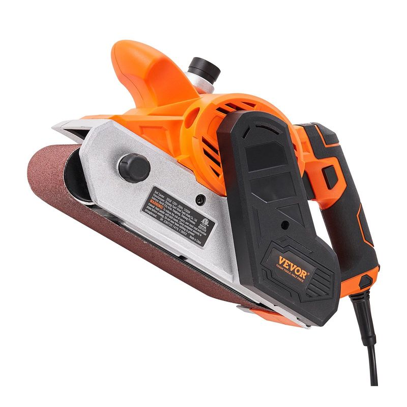 VEVOR 10AMP Belt Sander, 4" X 24" Belt Sanders For Woodworking With 6 Speeds 274-480 M/min, Powerful Sander Machine With 2 In 1 Vacuum Adapter, 2 Dust Bags, 2 Sanding Belts_voghion.com