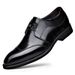 Lässiges Business-Set für Herren, bestickte spitze Lederschuhe_voghion.com