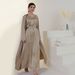 Women's Clothing Spring And Summer Daily Solid Color Beaded Dress Robe_voghion.com