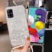 Neck Strap Clear Glitter Case per Samsung Galaxy A51 A71 S20 FE S23 S22 S21 Ultra S10 Plus A12 A13 A73 A32 A54 A53 5G A52 A72_voghion.com