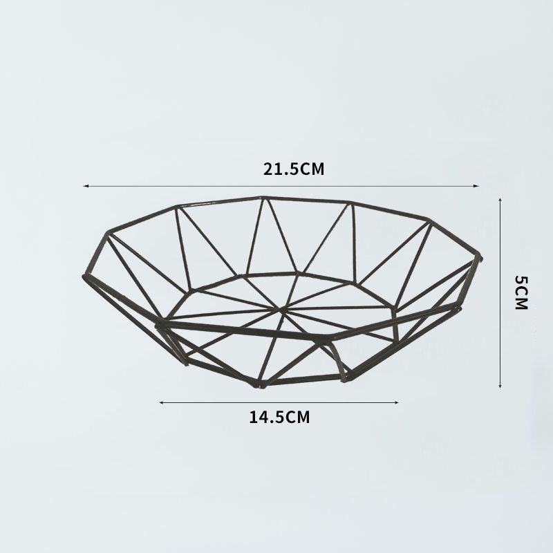 Handgewebter Obstkorb aus Eisendraht – Dekorative Schale im skandinavischen Stil für Obst, Snacks oder als Wohndeko (Elegantes Geschenk für Hochzeiten)_voghion.com